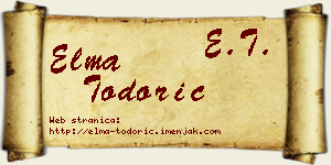 Elma Todorić vizit kartica